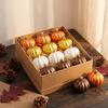 12 Pcs Plastic Pumpkin Hanging Ornaments Matte Pumpkins Pendants Thanksgiving Decorations  Christmas