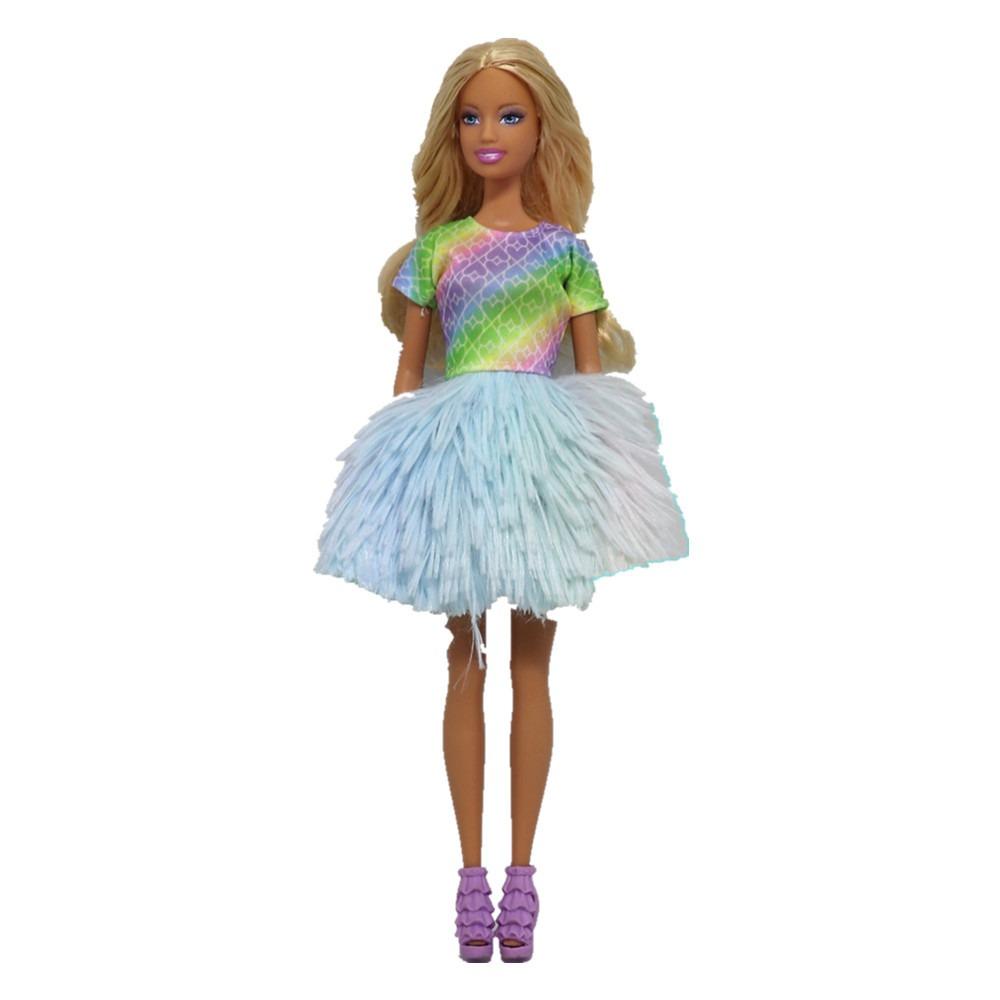 1 Set Mode Lässig Winterkleidung Pelzjacke Kleidung Accessoires Pullover Kleider Für 29~32 cm Puppe