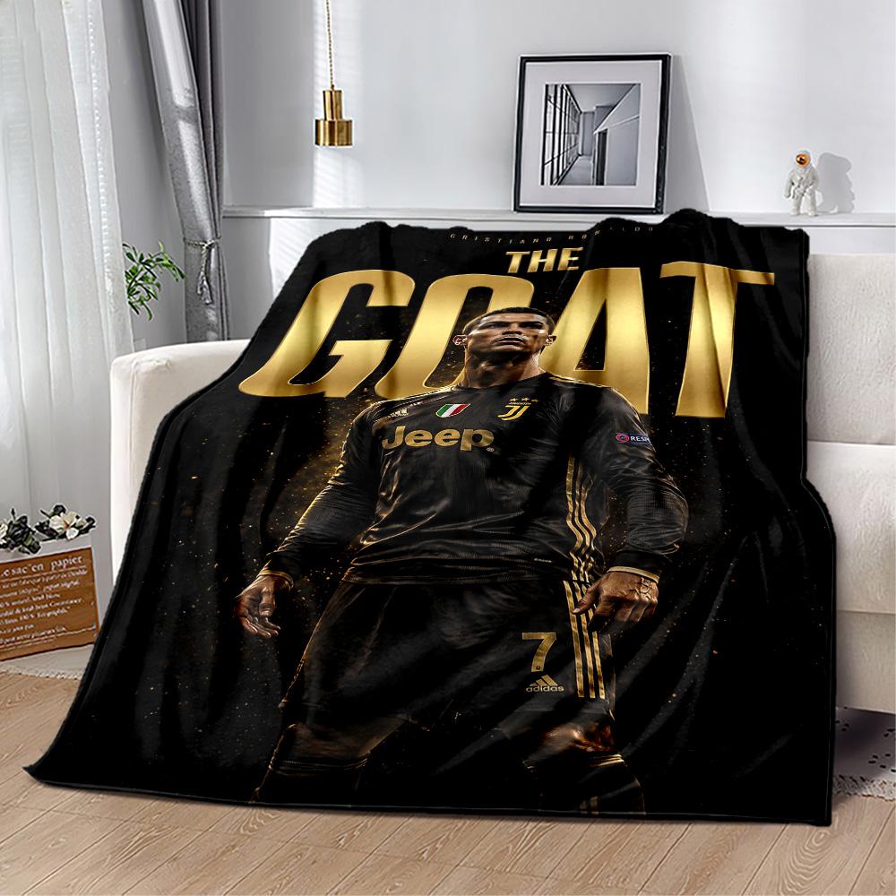 Ronaldo's Legacy Football Blanket Soft Warm Cozy Perfect for Chair Couch Sofa Four Seasons Universal Warmthful Decor