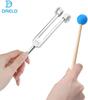 Dreld Chakra Tuning Fork Set, Solfeggio Tuning Fork Set, Silver, Includes 9 Chakra Tuning Forks and 1 Silicone Hammer (68.05 Hz, 126.22 Hz, 136.1 Hz,