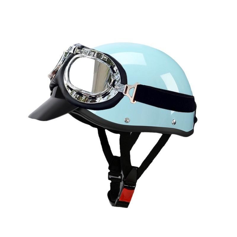 Electric Car Helmet Harley Retro Motorcycle Battery Car Hat Summer Breathable Men's and Women's Half Helmet