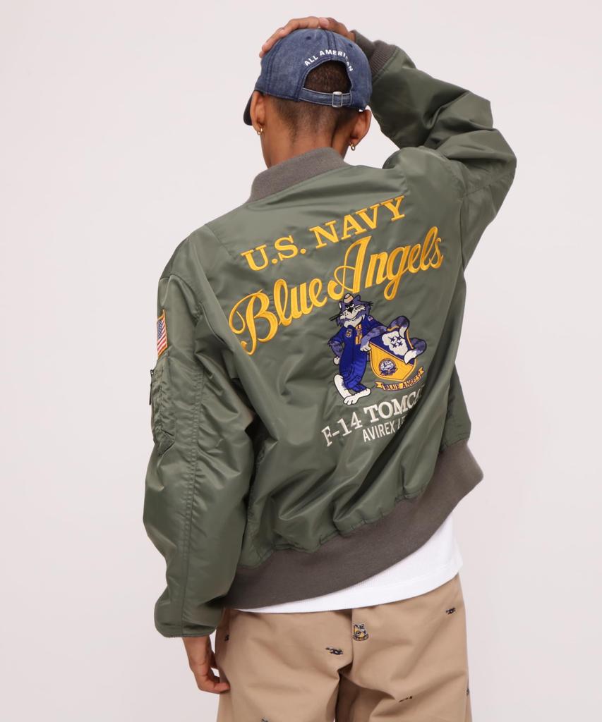 Jacket BLUE ANGELS Blue Angel M 401 Sage [AVIREX] L-2 F-14 / L-2 F-14 / 783-4152003 Men's
