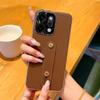 Applicable to Honor 400 wristband mobile phone case Reno11 plain leather lychee pattern Honor 400Pro electroplating reno11Pro