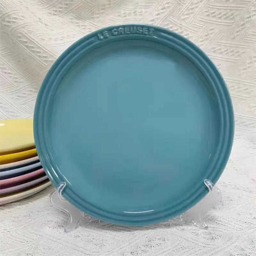 French Rainbow Underglaze Color Plate Vegetable 9-inch Ceramic 7-inch Vegetable PlateRainbow Color Western Food Trays