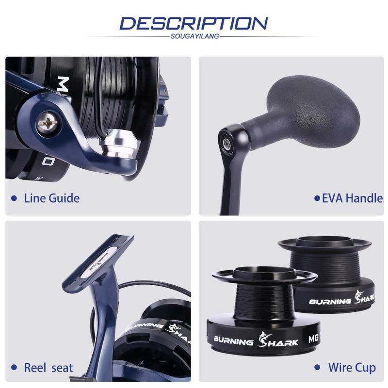 SOUGAYILANG Carp Fishing Reel 13+1BB High Speed Spinning Fishing Reel Wheel Tackle for Carp Fishing