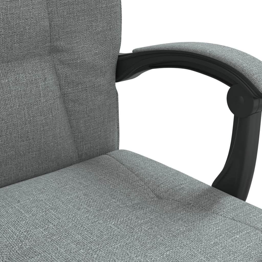 Office Chair with Reclining Function Dark Grey Fabric