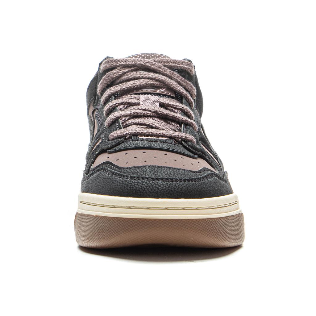 New LINING Moon White 2MID Skateboard Shoes Women's Mid top Black/Sparrow Umber AGCV332-3