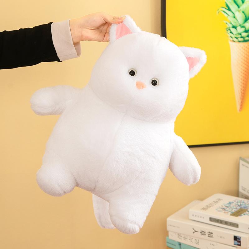 

Cute meow it cub doll baby white fat cat doll cute hakimi plush toy for girls gift 35cm