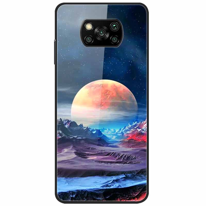 Etui na Poco X3 Pro Modne Urocze Szkło Hartowane Luksusowe Pokrowce Coque dla Xiaomi Poco X3 NFC Etui PocoX3 X 3 Zderzak Ochronny