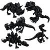 Articulated Bone Figures 5Pcs 3D Printed Dinosaur Skeleton Ornament, Movable Joints Prehistoric Figures, Fish Tank Landscaping Accessories Realistic