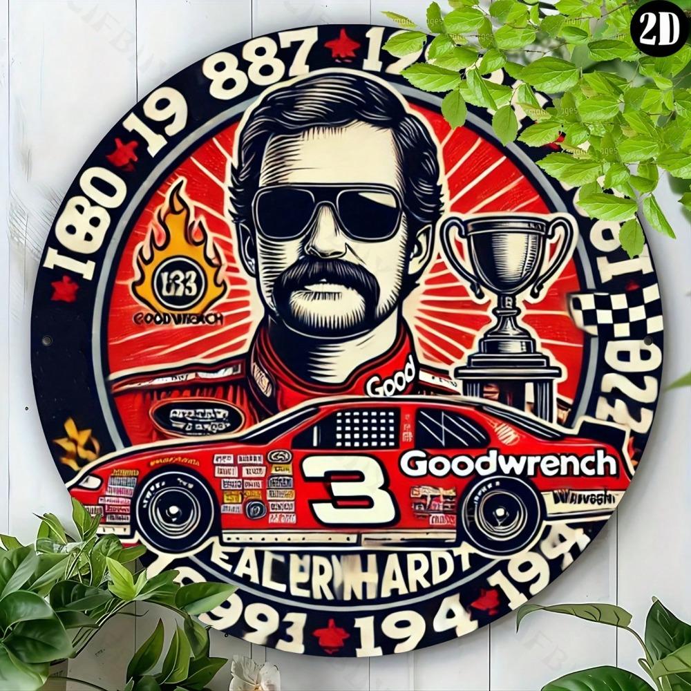 Vintage NASCAR Metal Tin Sign 8x8 Inch Wall Decor Gift for Man Cave Bar Garage