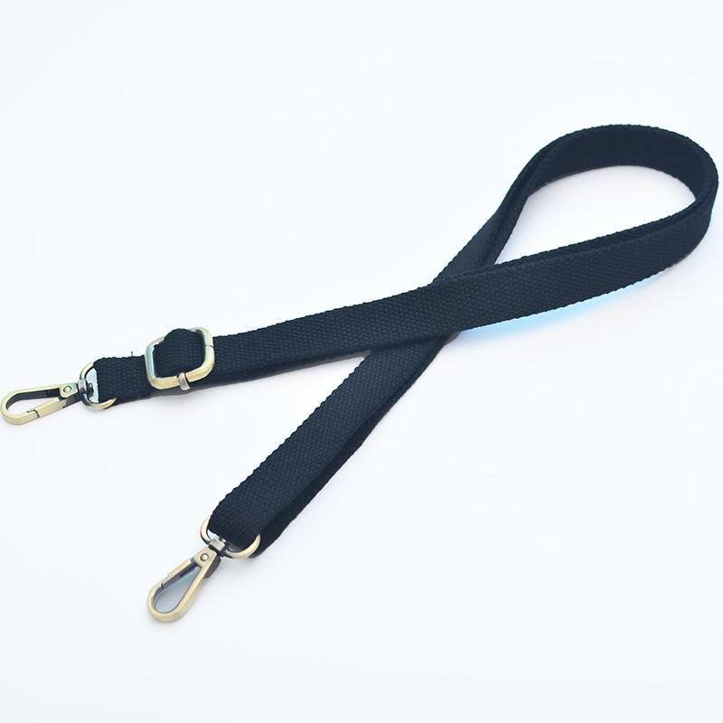 20mm Wide Canvas Bag Accessories Shoulder Strap Thickened Adjustable High Quality Bronze Buckle Shoulder Bag Strap Wholesale
