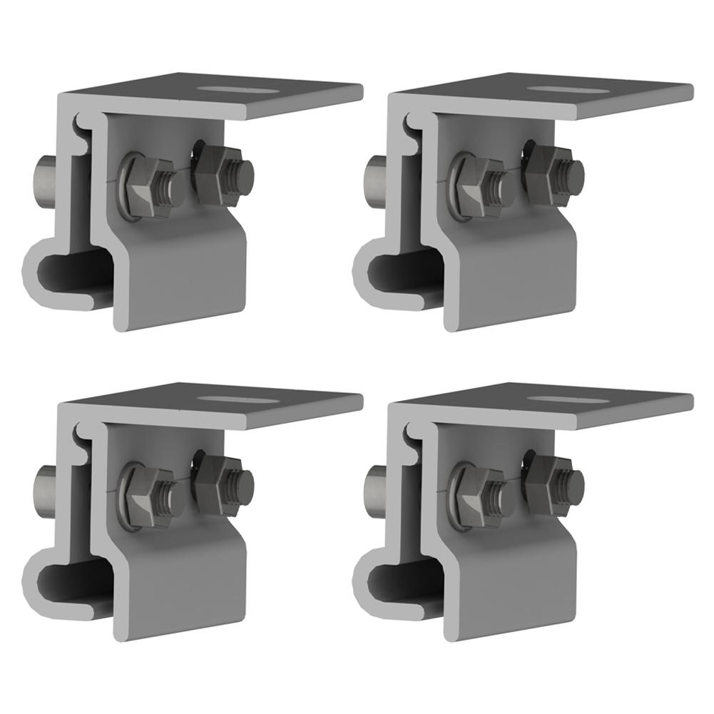 1/4pcs Standing Solar Seam Clamp PV Roof Fixing Mounting Sheet Solar Panel Rack With Screws Washer For Solar Panel Installations