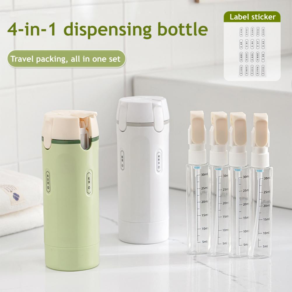 Refillable Travel Bottles Travel Toiletry Bottle 4pcs Travel Bottle Set 30ml Leak Proof Reusable Toiletries Containers Portable