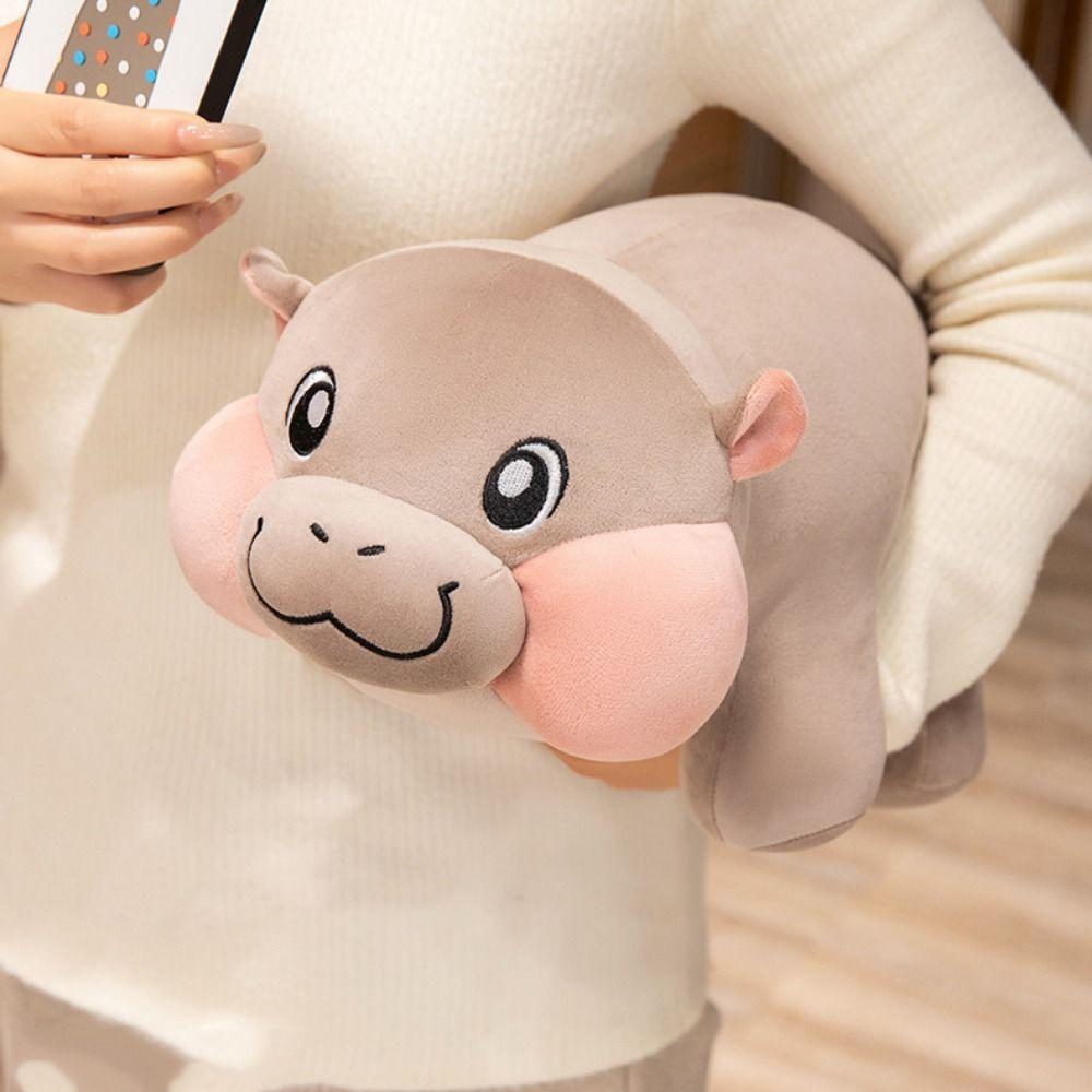 Chubby Hippo Plush Toy Short Legs Hippopotamus Stuffed Animal Doll  Valentine's Birthday