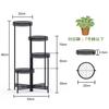 Susire Flower Folding Gardening Flower Fall Indoor Gardening Pot Garden 4 High Potted Plant Entrance Stand, Shelf, Stand, Iron, Prevention, Rack,
