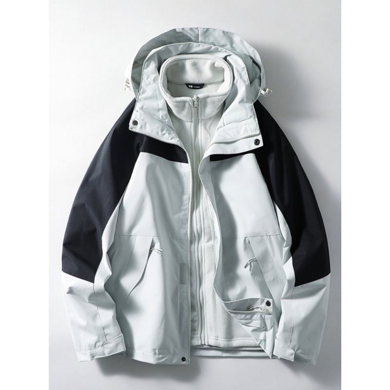 Men's Assault Jacket Fall and Winter Three-in-One Detachable Jacket Windproof Waterproof Windbreaker Export Cattle Goods Outdoor Work Clothes Outwear