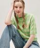 MAYOL Check Short Sleeve Crew Neck Knit_Green