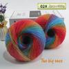 400 Grams of Colorful Gradient Rainbow Long-dyed Pure Wool Yarn Skeins, 2 Large Skeins, Hand-woven Crochet Yarn, 2Skeins/pack