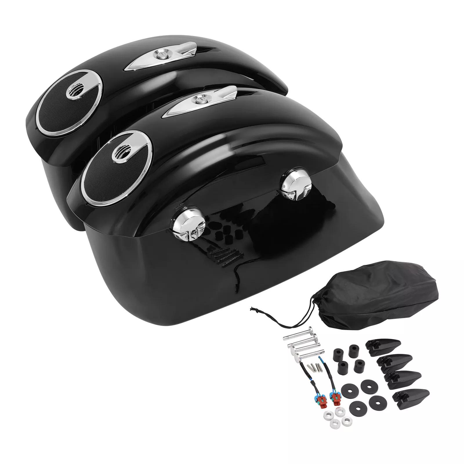 Motorcycle Saddlebags Electronic Latch Audio Lid For Indian Chief Springfield Dark Horse Roadmaster
