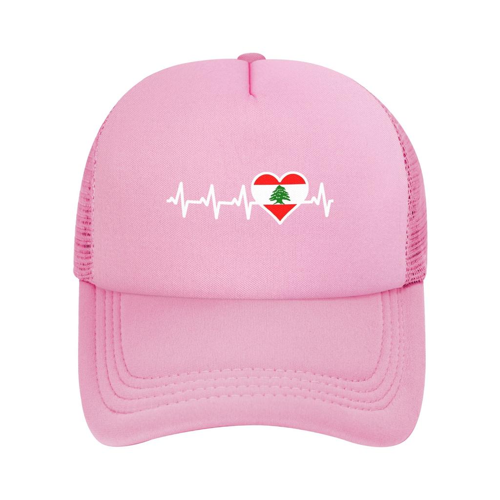 Lebanon Flag Lebanese Heartbeat Casquette  Women Unisex Outdoor Hats  Adjustable Sun Cap Casual Baseball Caps