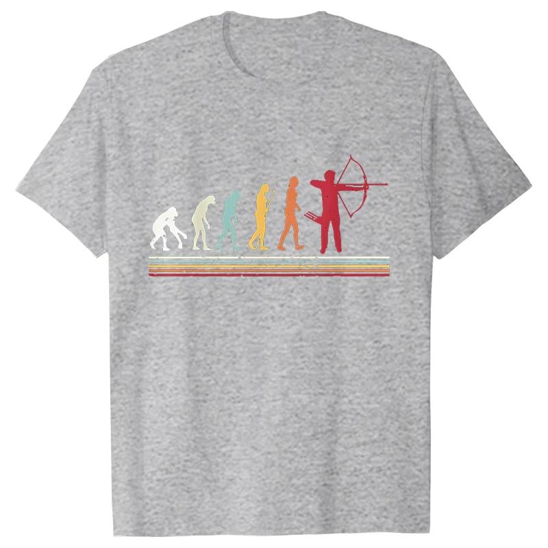 Archer Archery Evolution T-shirt for Unisex Summer Hunting Bow Arrows Archer Funny Graphic Tops Oversized Clothing Streetwear