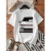 2026 New T-shirt Women's Casual Short Sleeve T Shirtwith Car Graphic Print Round Neck Stretchy and Comfortable Summer Fashion Top Casual Wear Graphic