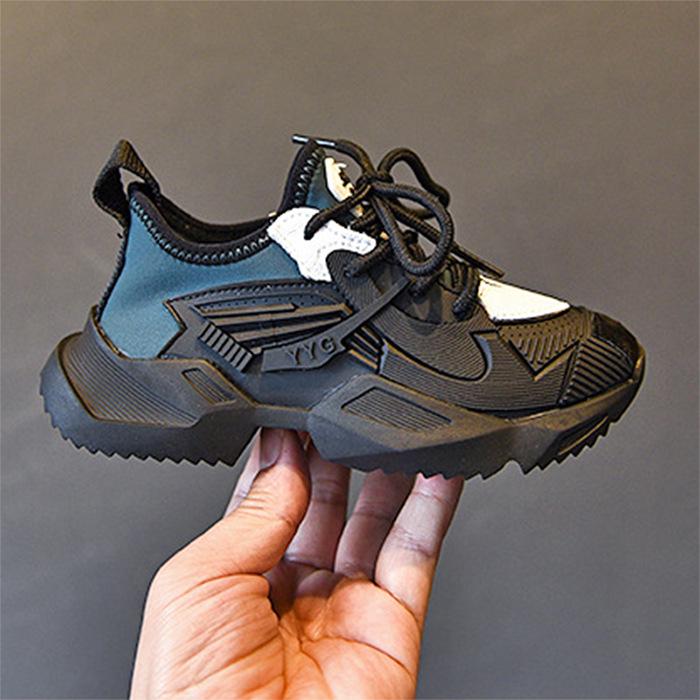 Breathable Kids Soft Sole Running Shoes for Boys & Girls 25 зелёный