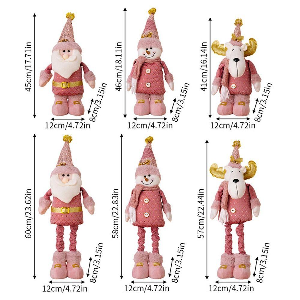 Standing Christmas Telescopic Doll Ornaments Cute Merry Christmas Decoration  New Year Supplies