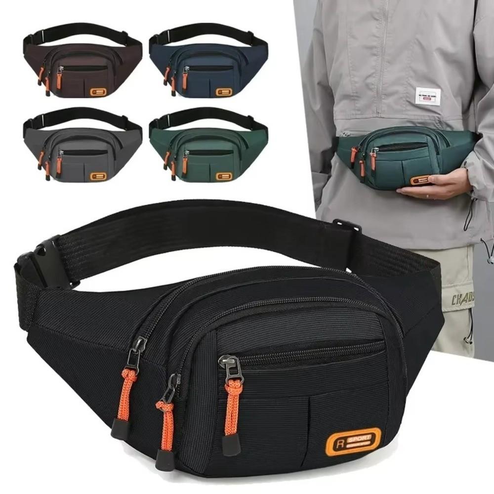 Oxford Men's Crossbody Bags Waterproof Large Capacity Waist Bag Durable Multifunctional Multi-Pockets Waist Packs Men Women