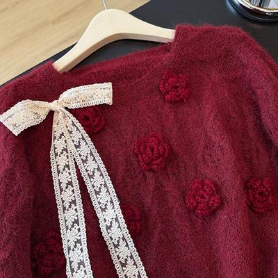 Women's Autumn and Winter Sweater, Thickened , Warm Knitted Stretchy Long-Sleeve Oversized Top