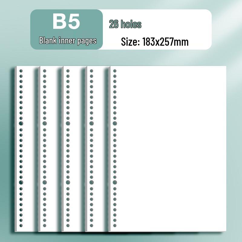 Thickened Loose-Leaf Refill Paper: B5, A5 Grid, A4 for Notebooks