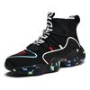 Basketball Shoes Men's Spring and Summer Large Size Trendy Shoes Single Shoes Breathable Elastic Fly Weaving Fashion Sports High-top Shoes Casual
