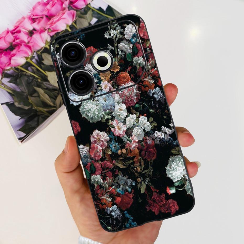 2024 Fashion Case For Tecno Pova 6 Neo Black Silicone Soft TPU Back Cover For Tecno Pova 6Neo 4G Phone Cases