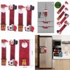 Festive Christmas Decorative Burlap Handle Covers Set Of Four Charming Santa Designs