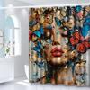 Artistic Butterfly Face Shower Curtain: Embrace the Bold Design, Soft Fabric, and Creative Vibes for Your Unique Bathroom