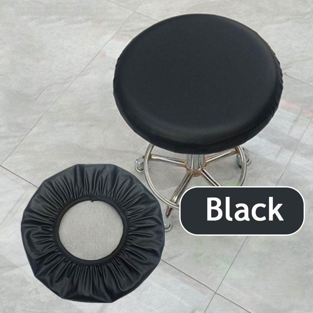 Waterproof PU Leather Bar Stool Cover Round All Inclusive Dustproof Seat Protector Cushion For Home Hotel Use