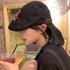 Süße Karom Schleife Baskenmütze für Frauen Weiblich JK Koreanisch Y2K Baumwolle Flache Schiebermütze Vintage Maler Künstler Hip Hop Street Kappe