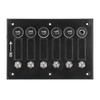 6 Toggle Push Switch Panel for Running Light Bilge Pump Windshield Wiper Bilge Blower DC 12V/24V