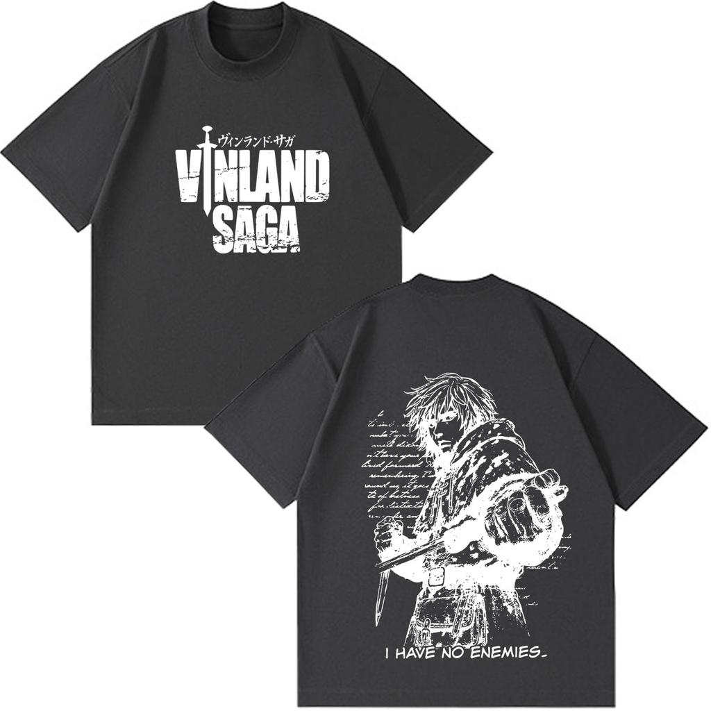 Anime Vinland Saga Thorfinn Karlsefni T Shirt Unisex Women Funny Tee Summer Casual Cotton Oversized Short Sleeve Tshirts Streetwear