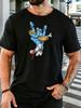 Unisex Crew Neck Tee Street Style Zombie Hand Skateboard Graphic Print Short Sleeve Top Summer Loose Soft Casual Basic Daily Wear