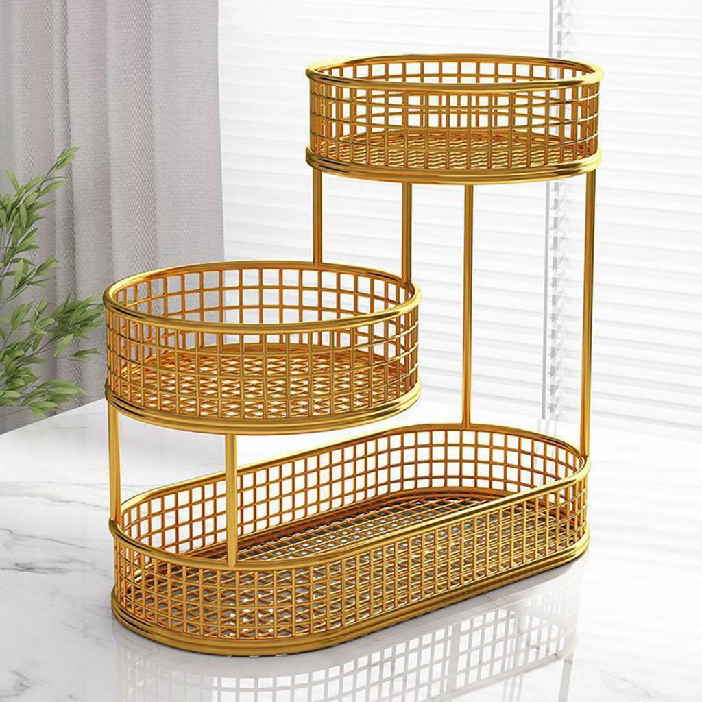 Fruit Basket, Bowl Stand, Vegetable Metal Mesh Shelf, Versatile for Storing Fruit,