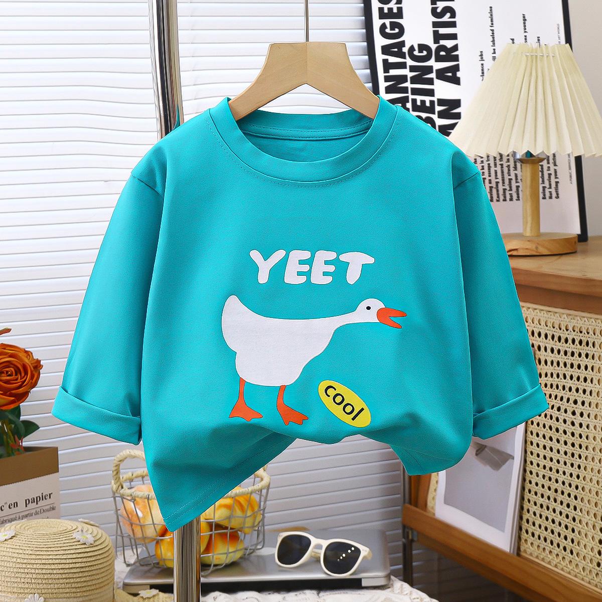 

Футболка с длинным рукавом из хлопка для мальчиков, весна-осень 2025, детская повседневная базовая рубашка, топ 100cm