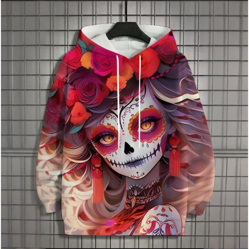 Autumn New Men's 3d Mexican Day Of The Dead Printed Hoodie For Men And Women Casual Fashion Men's Hoodie Street Men's Tops