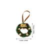 10pcs Mini Christmas Wreath Miniature Christmas Wreaths 2.95 Inch Holiday Garland Xmas Decoration Tiny Wreaths With Lanyards