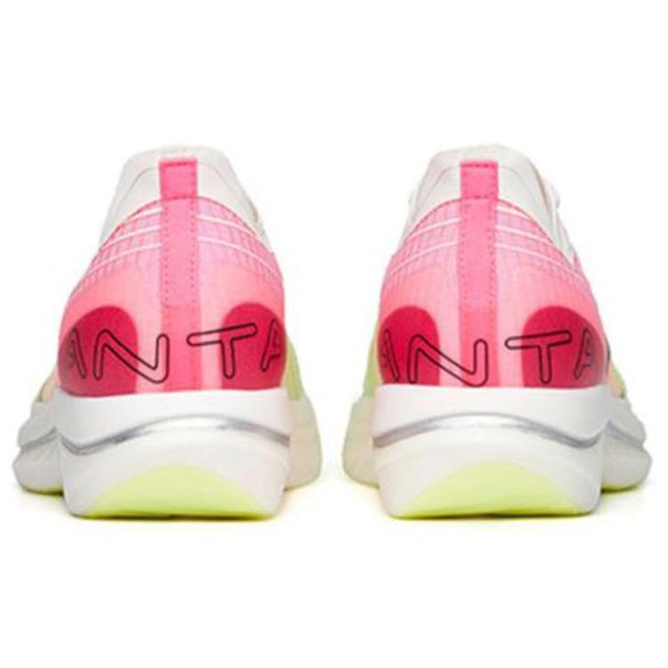 New Anta C202 GT Cushioning Anti Slip Wear Resistant Breathable Lightweight Rebound Low Top Running Shoes Women's Green Red 122225589S-1