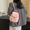 Fashion bag women's new simple retro college style backpack casual texture portable small backpack