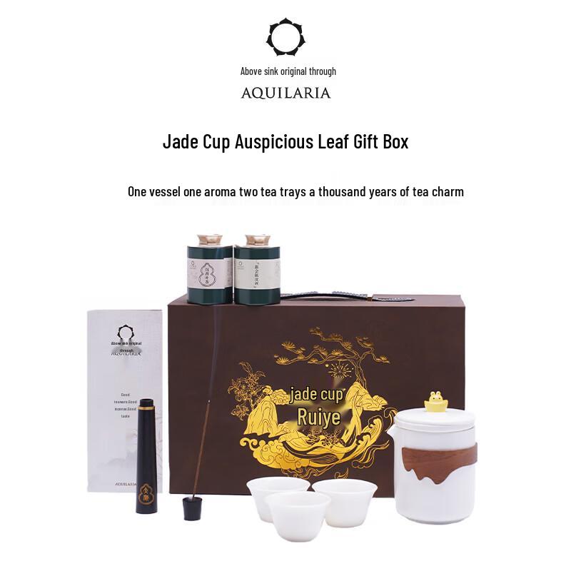 

Jade Leaf Ceramic Tea Set Gift Box