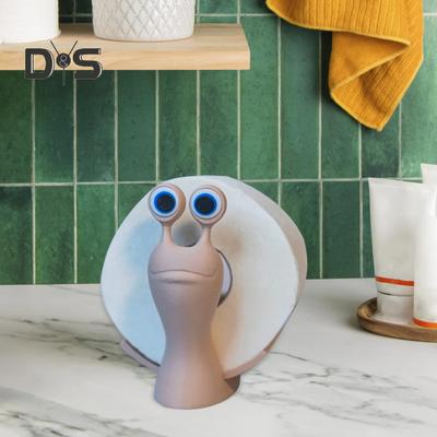 Snegl Toiletrulleholder Fritstående Snegledesign Toiletrulleholder Bordplade Loo Rulleholder til Hjemmebadeværelse Dekoration