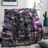 1PC Satan Symbol Print Flannel Blanket, High quality All Seasons, Home Decor, Warmth and Comfort, Perfect for Christmas Gifts